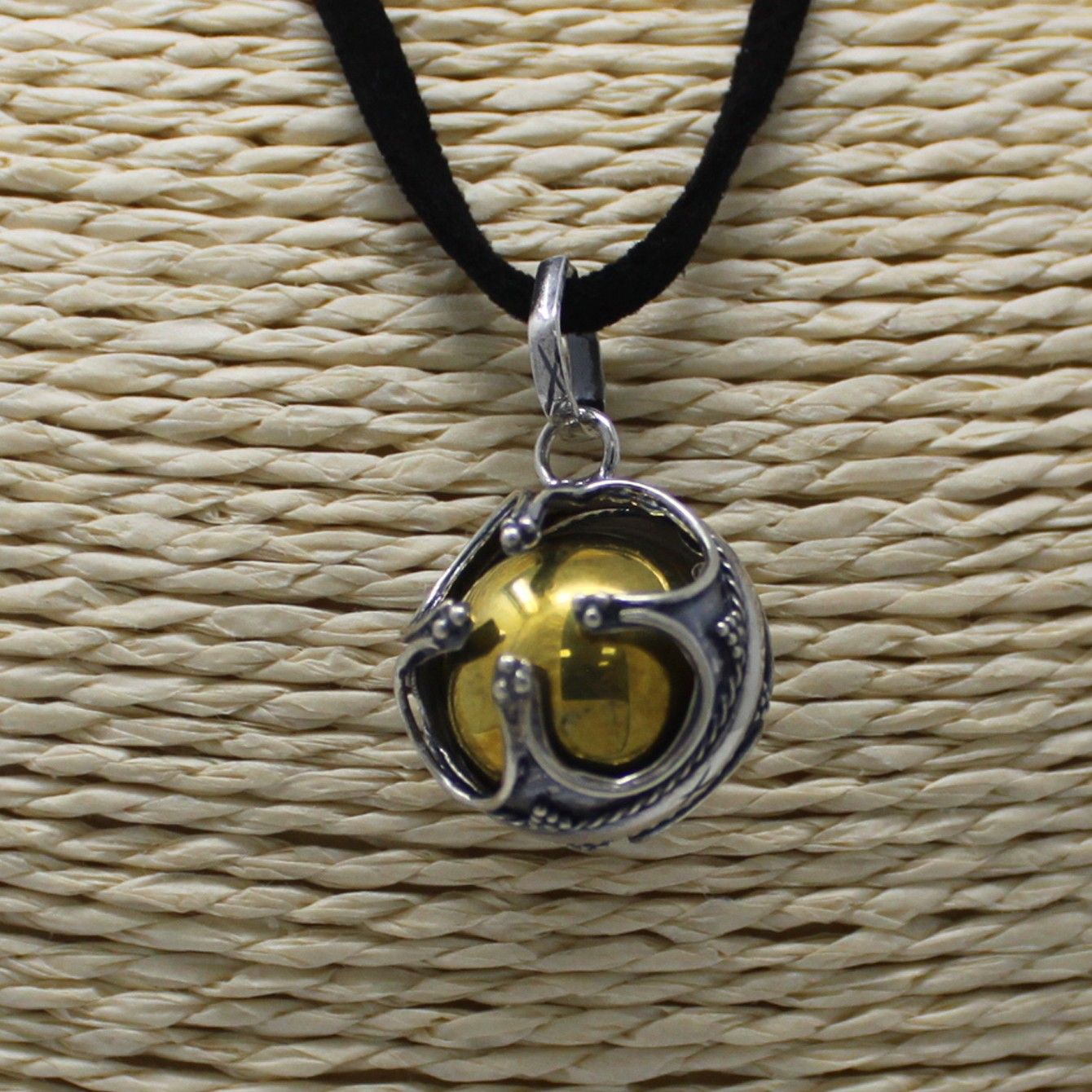 Colgante Campana Ángel Plata - Prosperidad - 16 mm