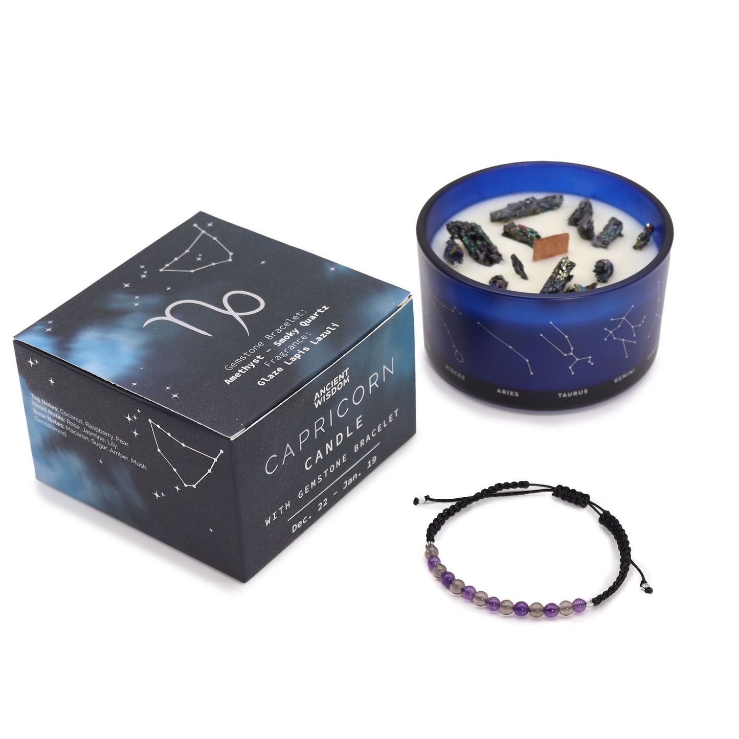 Vela del Zodiaco con Pulsera - Capricornio