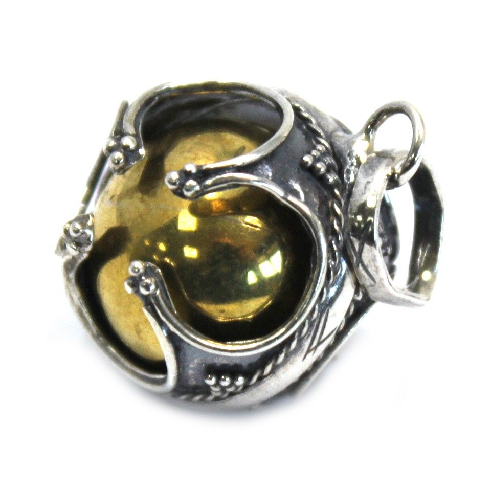 Colgante Campana Ángel Plata - Prosperidad - 16 mm