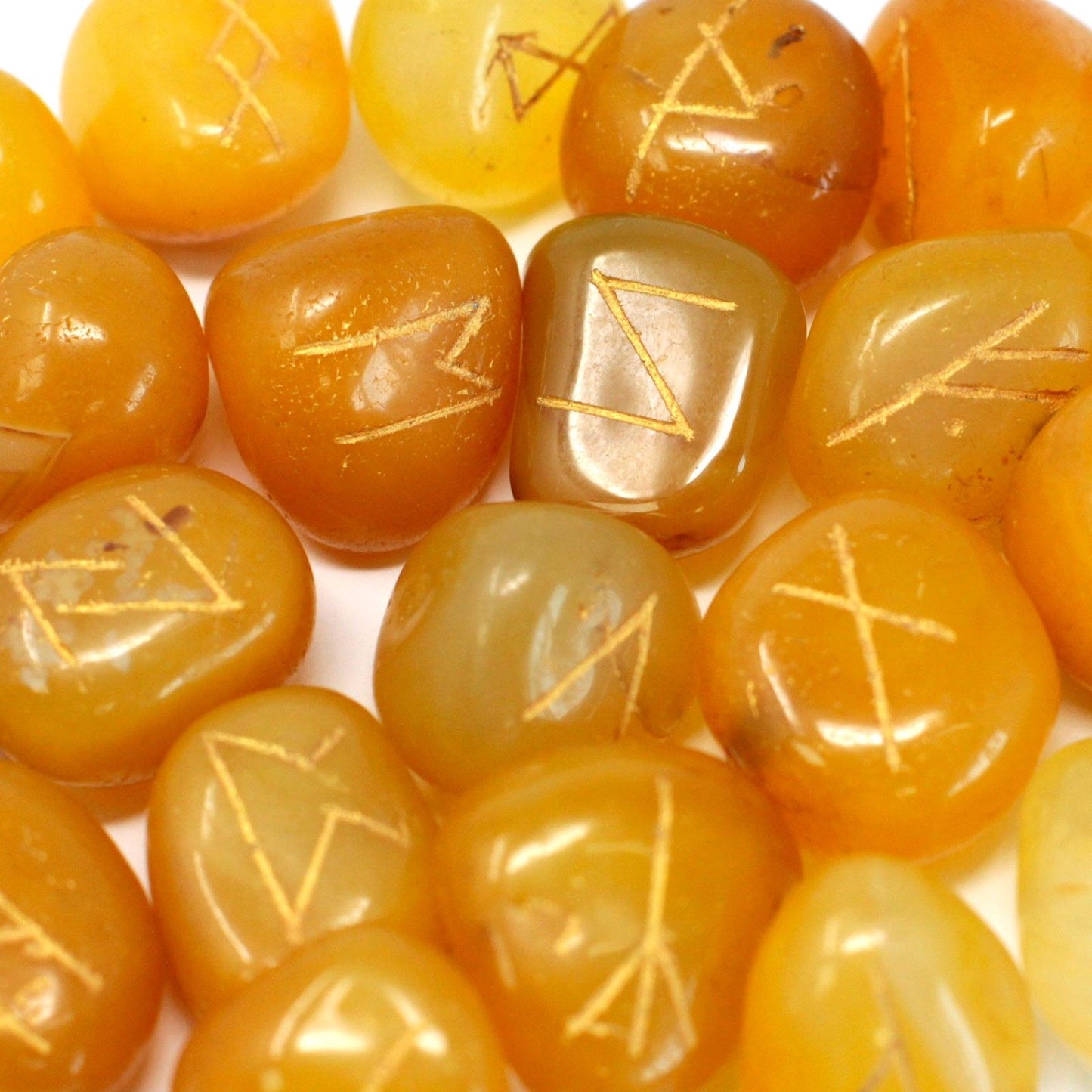 Conjunto de Piedras Runas - Onix Amarillo