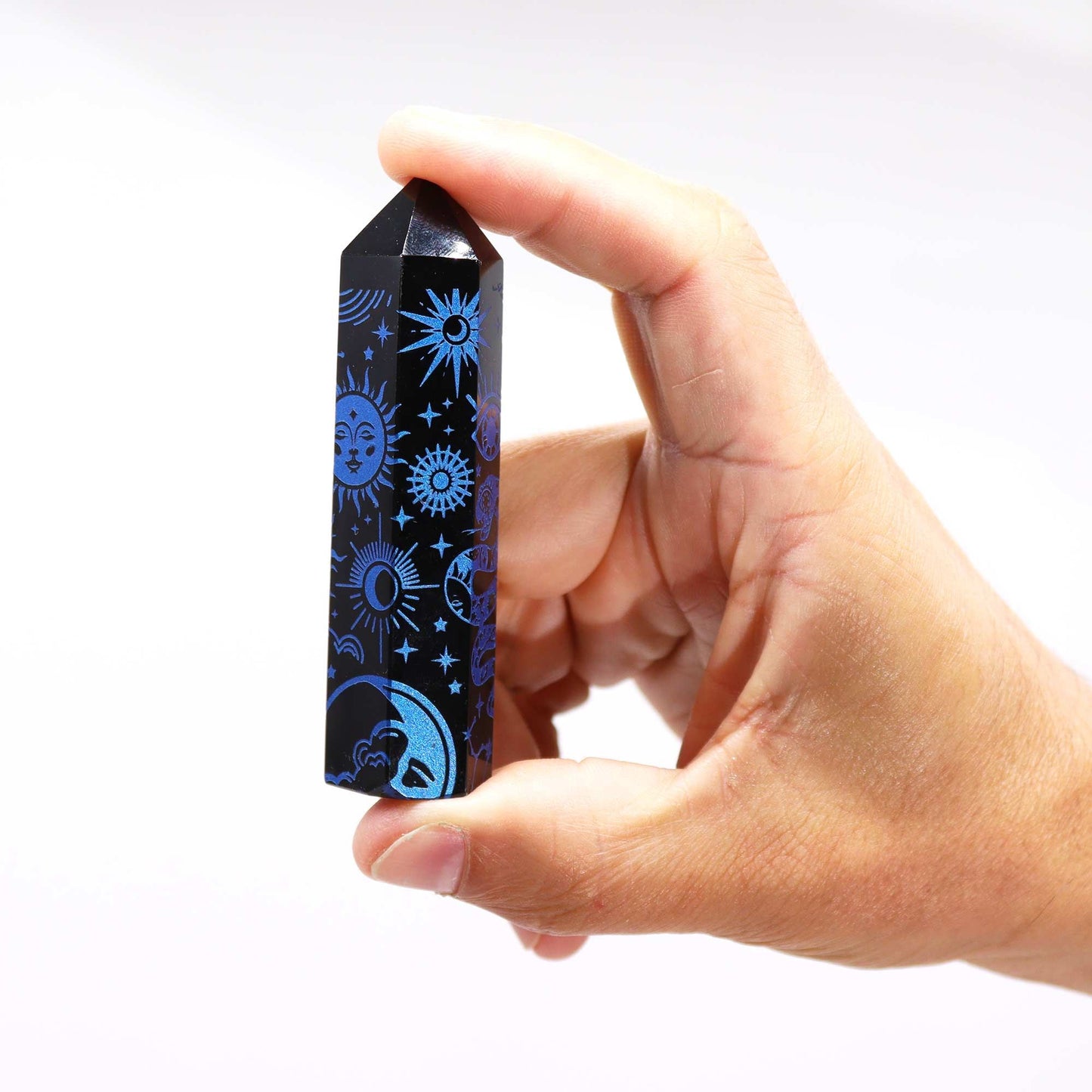 Puntas de Obsidiana Negra - Azul Oscuro