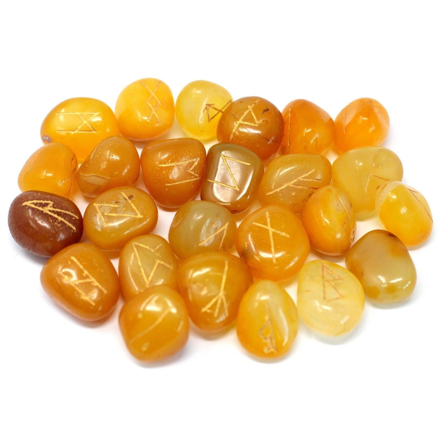 Conjunto de Piedras Runas - Onix Amarillo