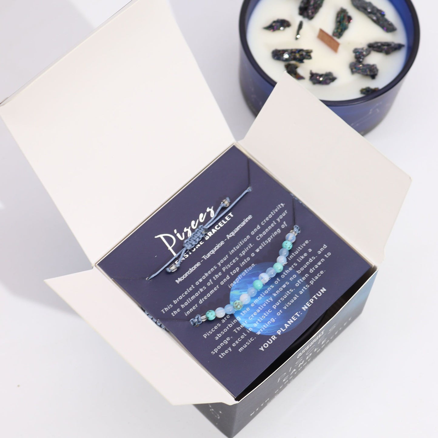 Vela del Zodiaco con Pulsera - Piscis