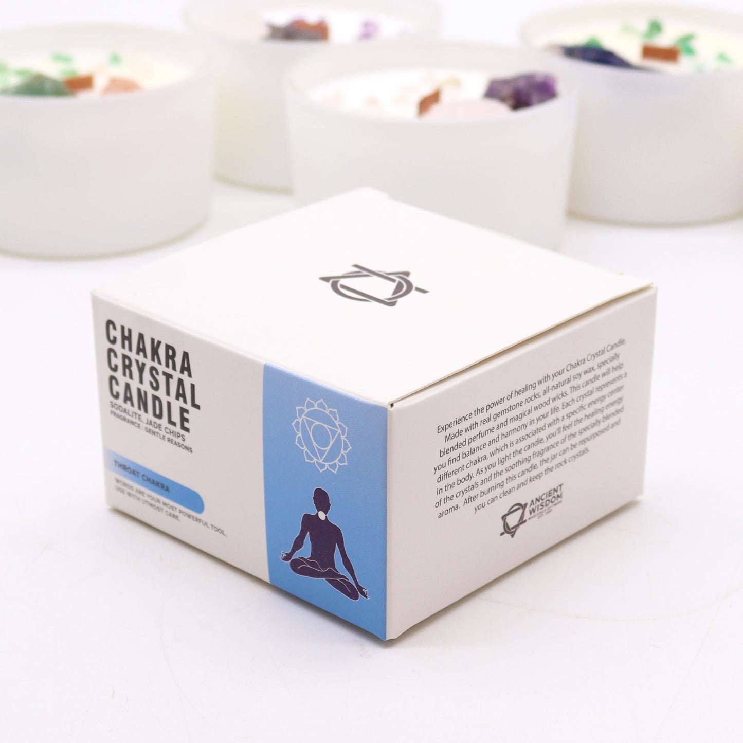 Velas de Cristal - Chakra de la garganta