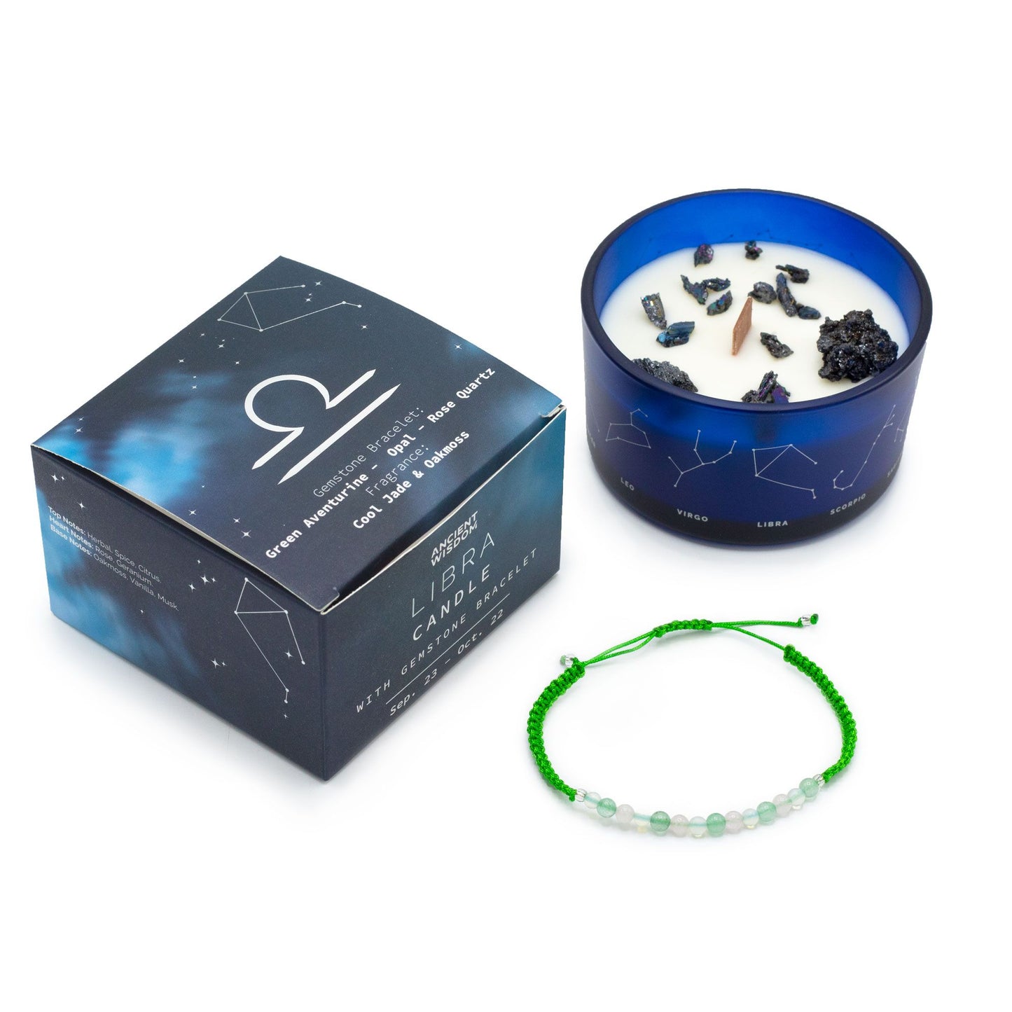 Vela del Zodiaco con Pulsera - Libra
