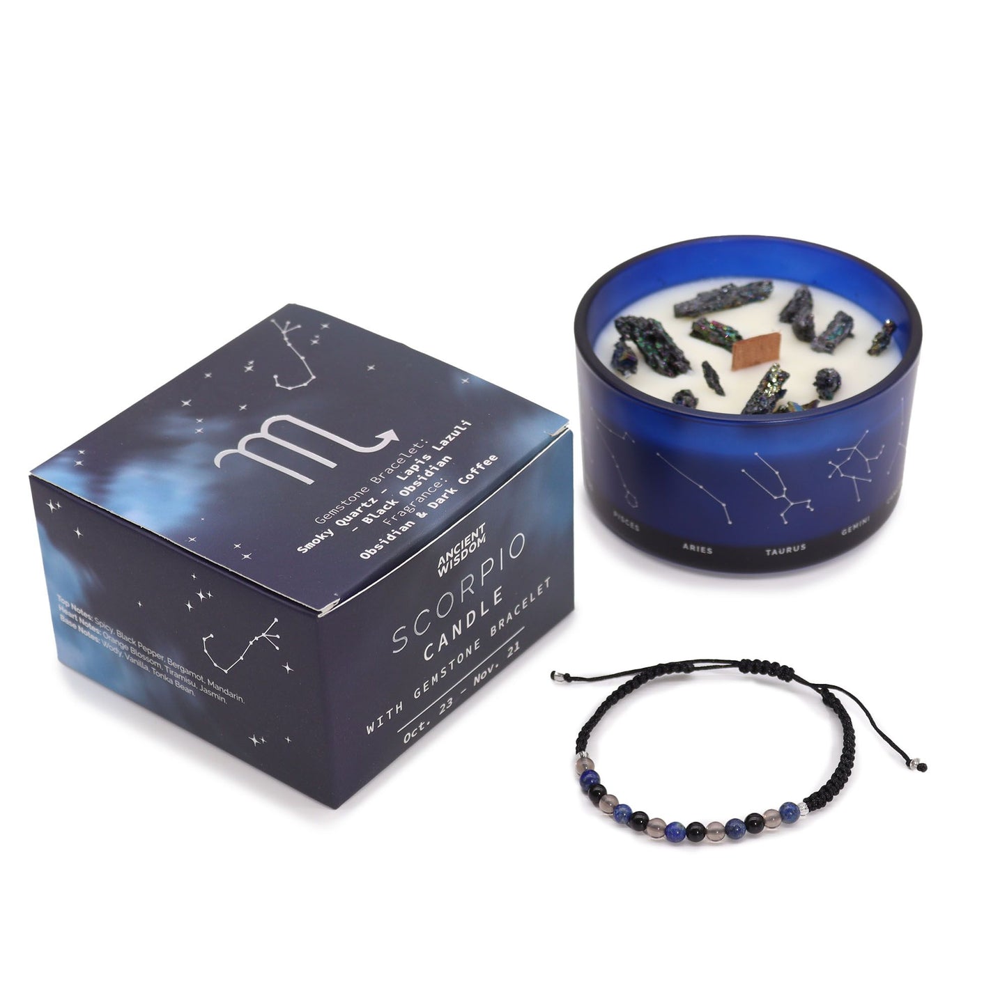 Vela del Zodiaco con Pulsera - Escorpio