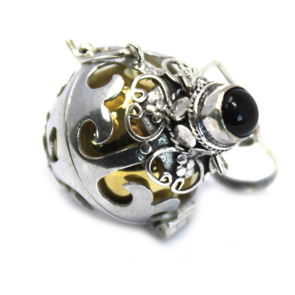 Colgante Campana Ángel Plata - Sueños - 18mm