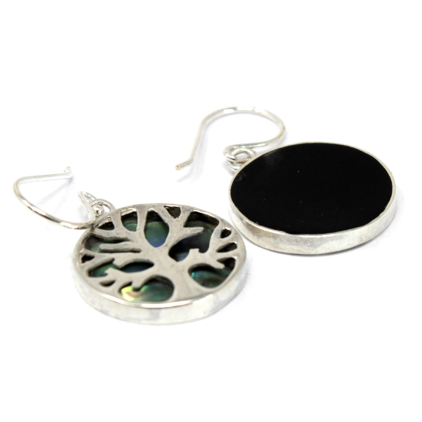 Pendientes Árbol de la Vida 15mm | Abulón y Plata