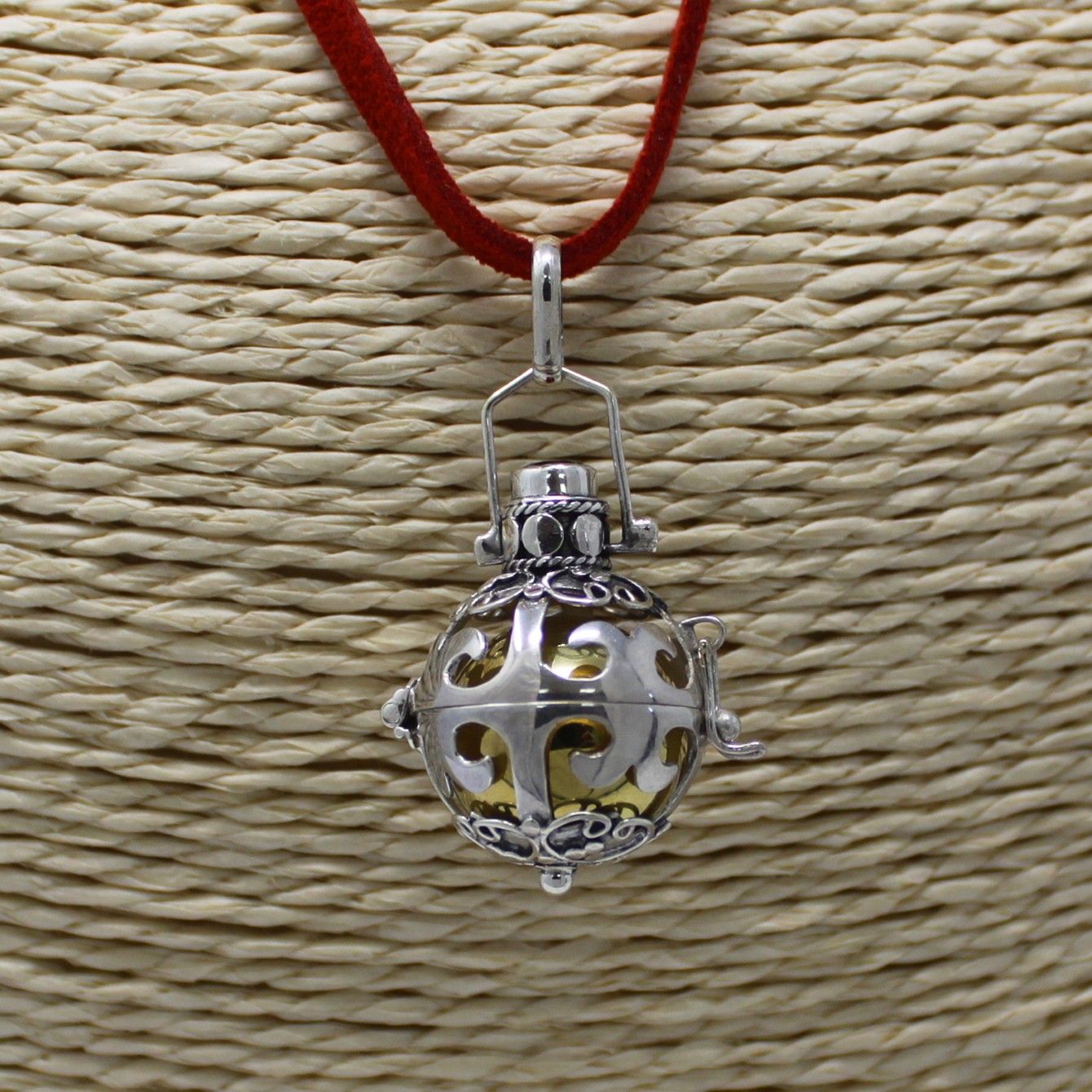 Colgante Campana Ángel Plata - Magia - 18mm