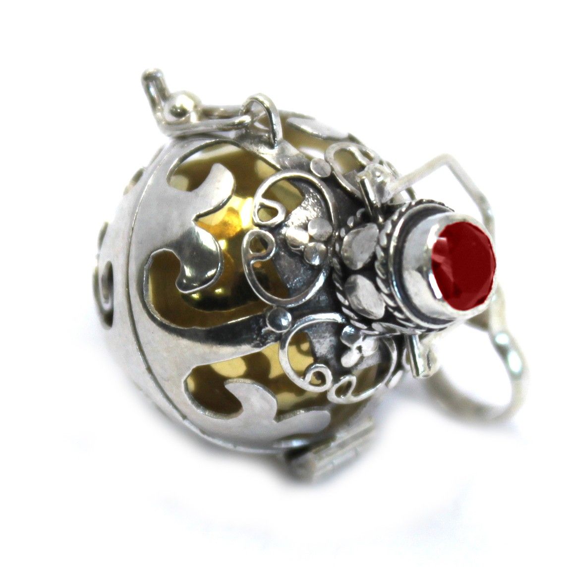 Colgante Campana Ángel Plata - Magia - 18mm