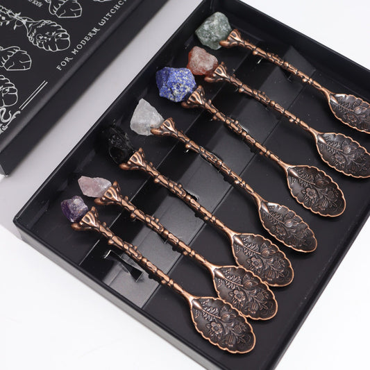 Set de 7 Cucharas de Bruja | Bronce