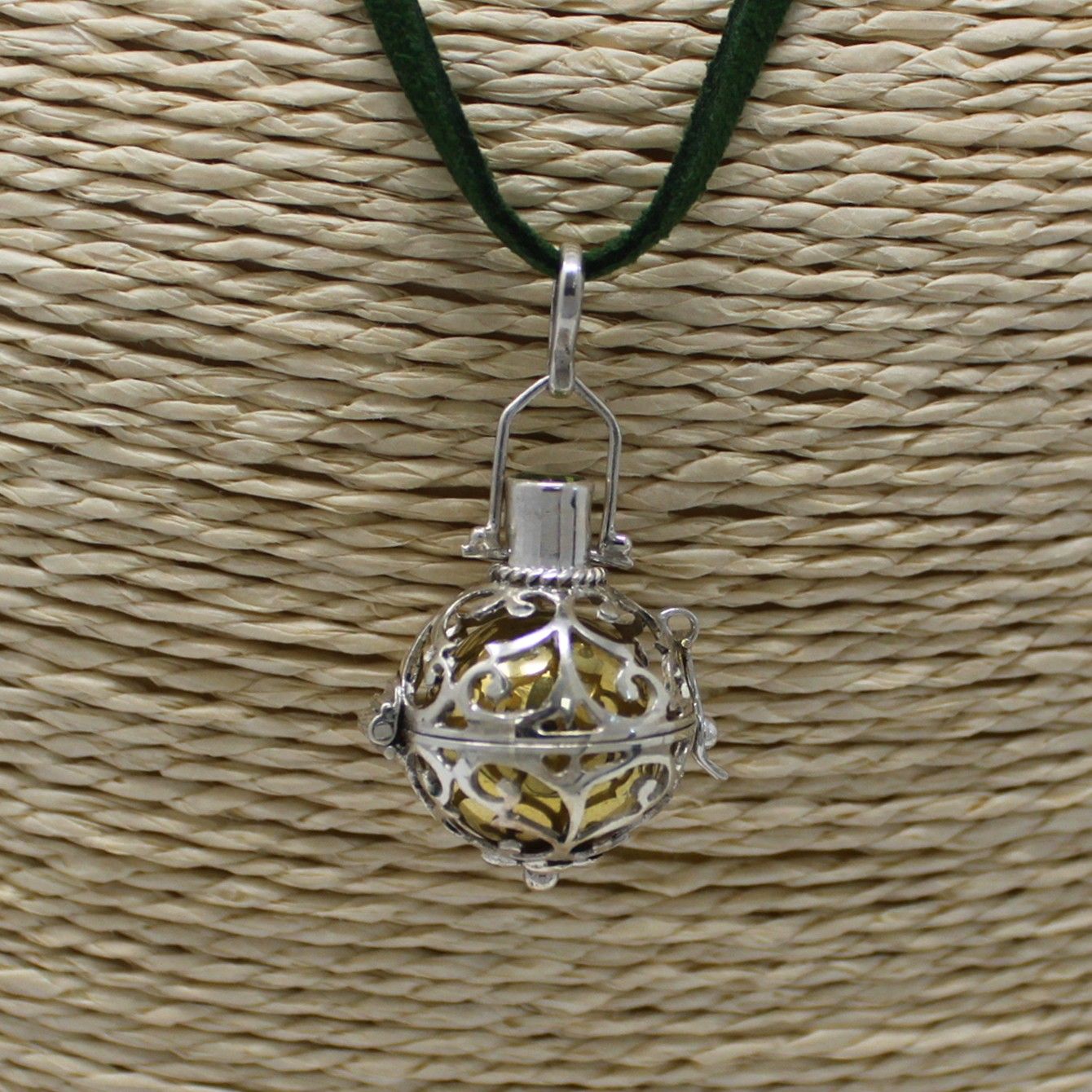 Colgante Campana Ángel Plata - Romance - 18mm