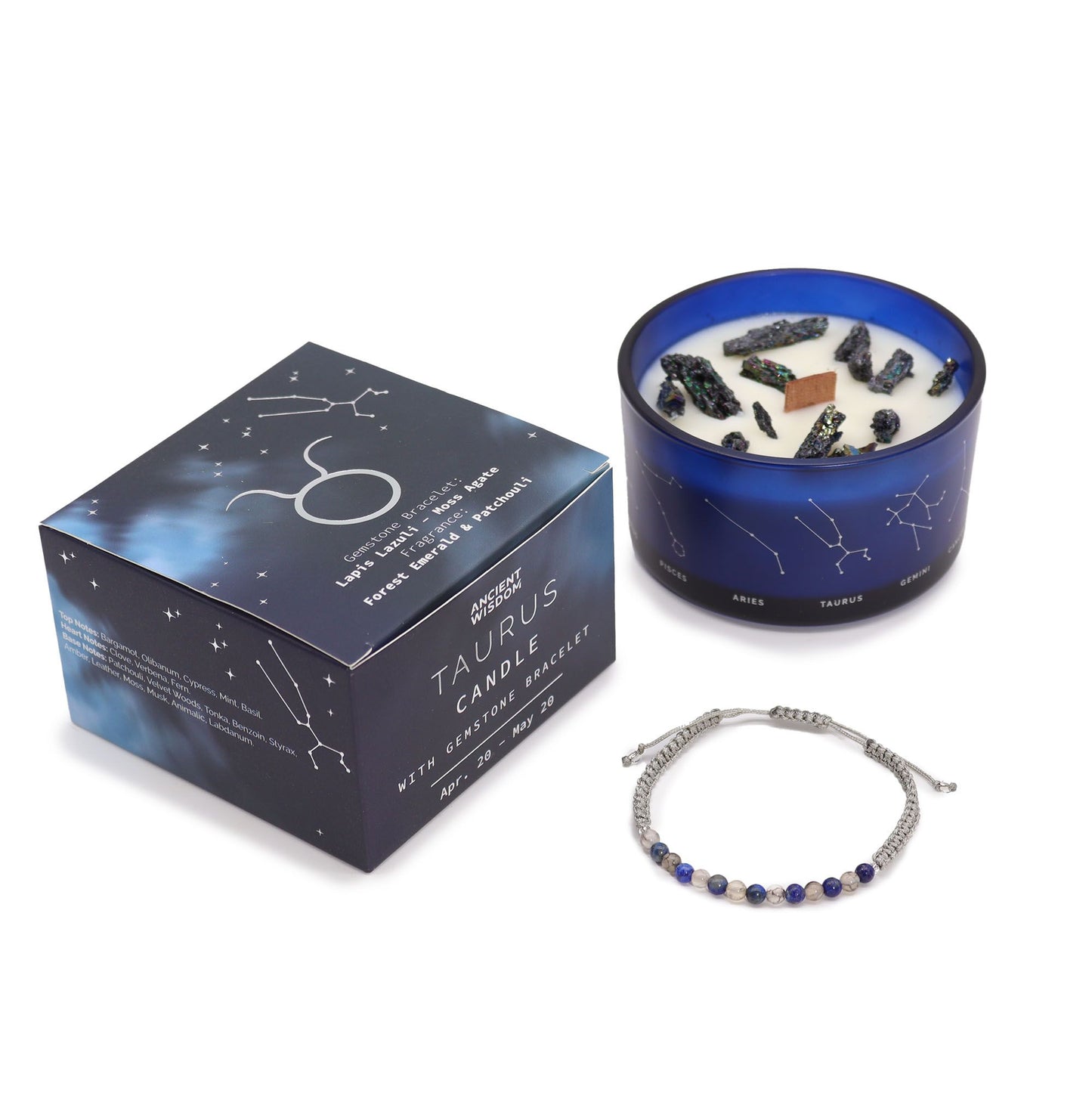 Vela del Zodiaco con Pulsera - Tauro