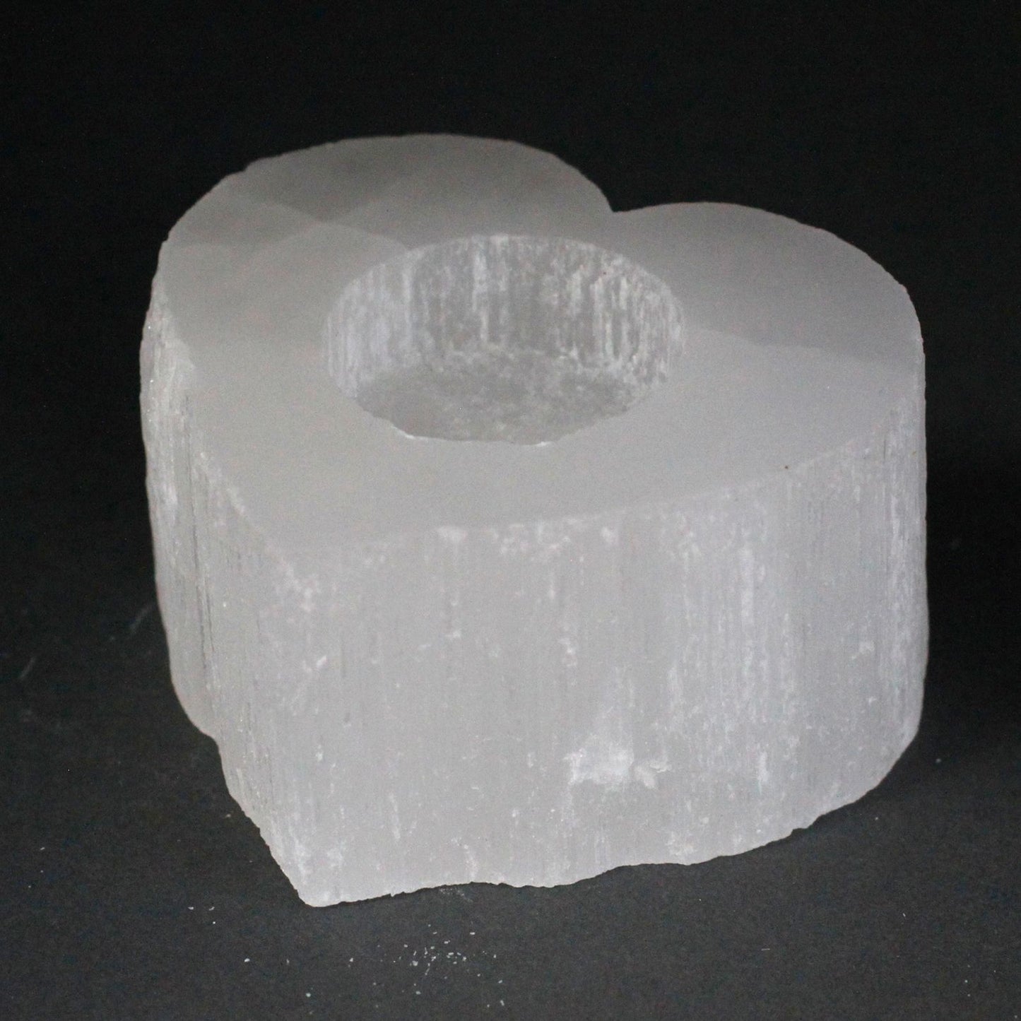 Porta Velas Selenite corazón
