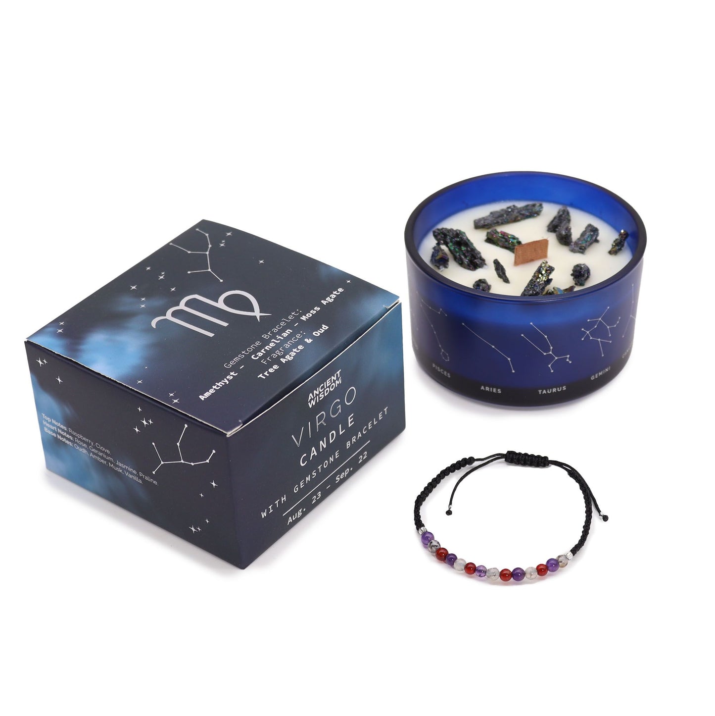 Vela del Zodiaco con Pulsera - Virgo