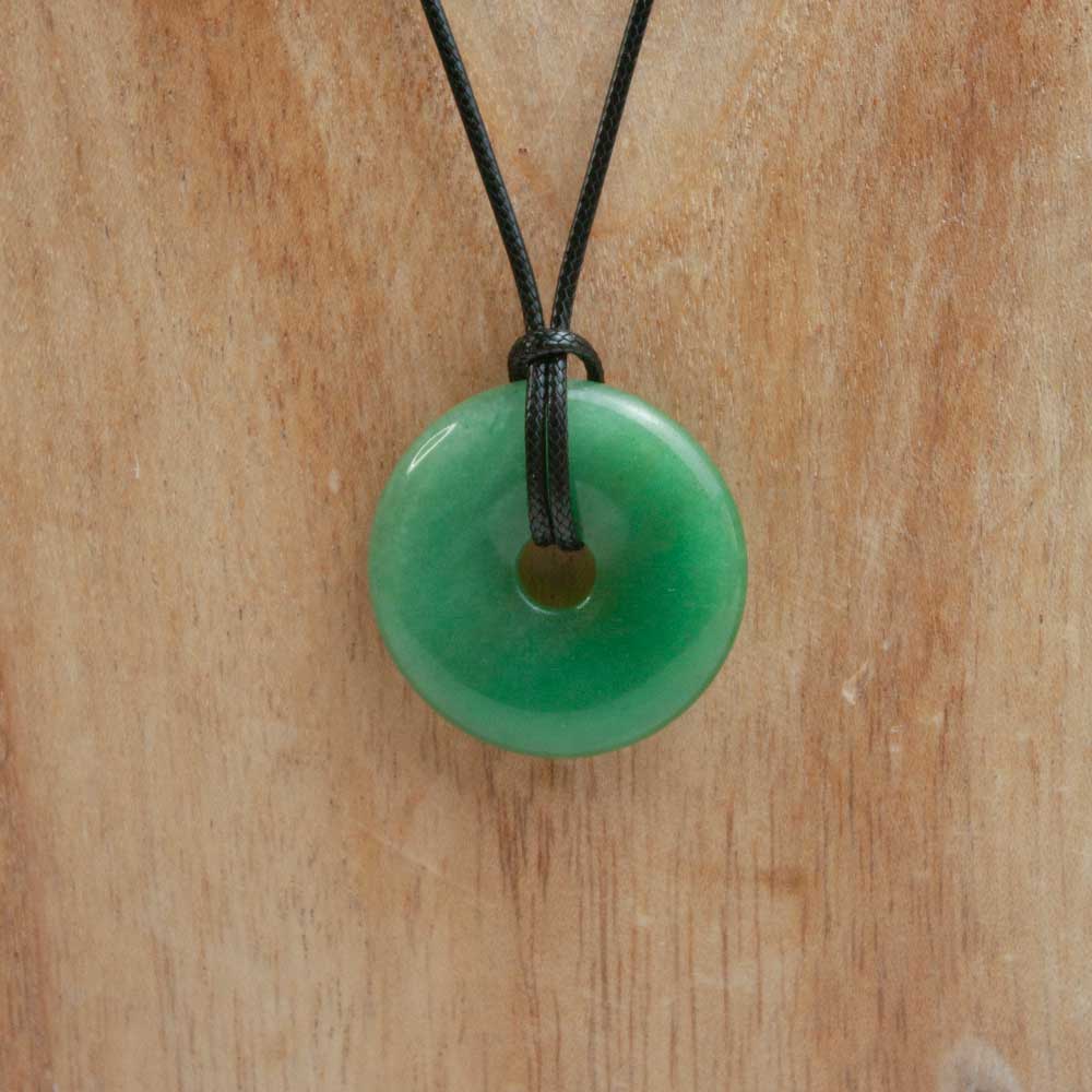 Colgante Donut Jade Verde | Abundancia y Prosperidad