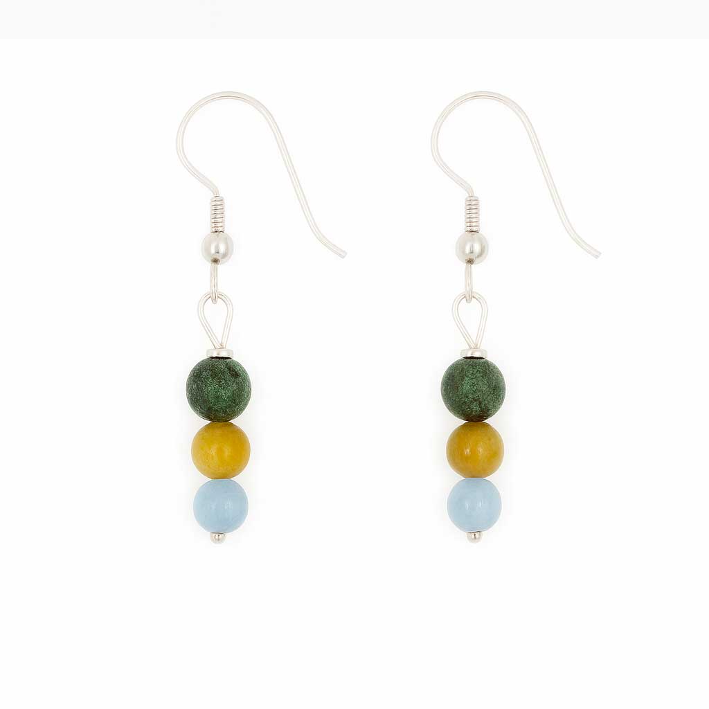 pendientes agua marina y calcita