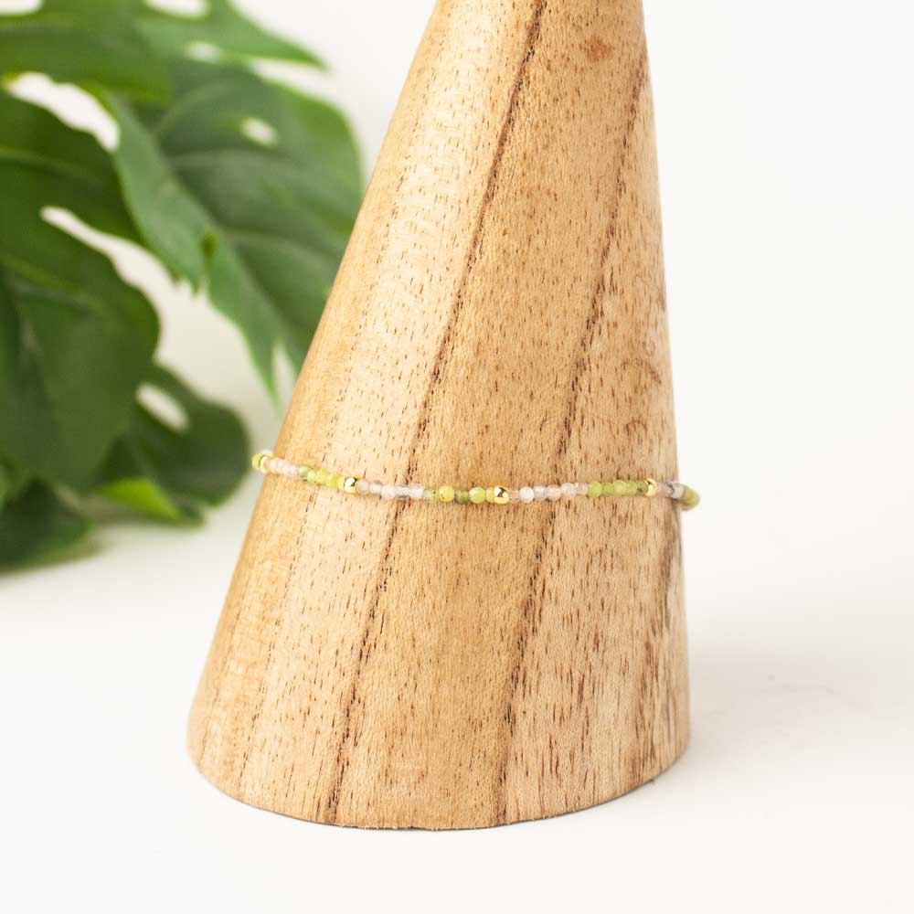 pulsera jade verde piedra luna
