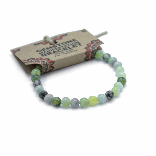 Pulsera de Jade oliva | Curación