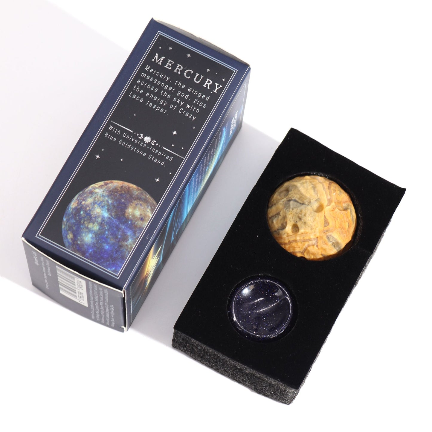 Planeta de Jaspe con Soporte (Mercurio) – 40 mm