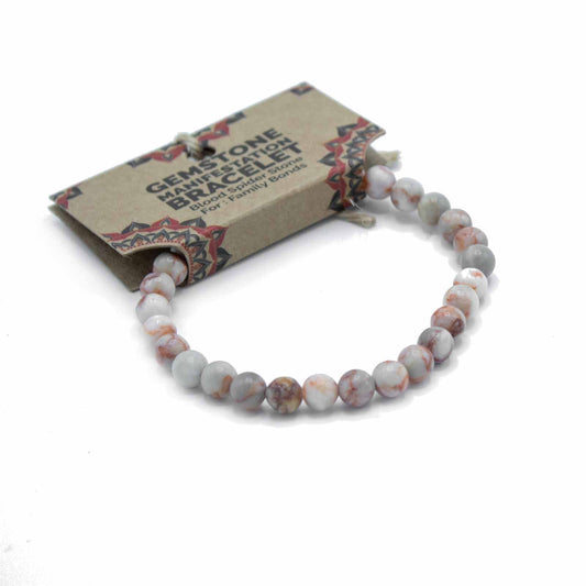 Pulsera de Piedra de araña de sangre | Lazos familiares