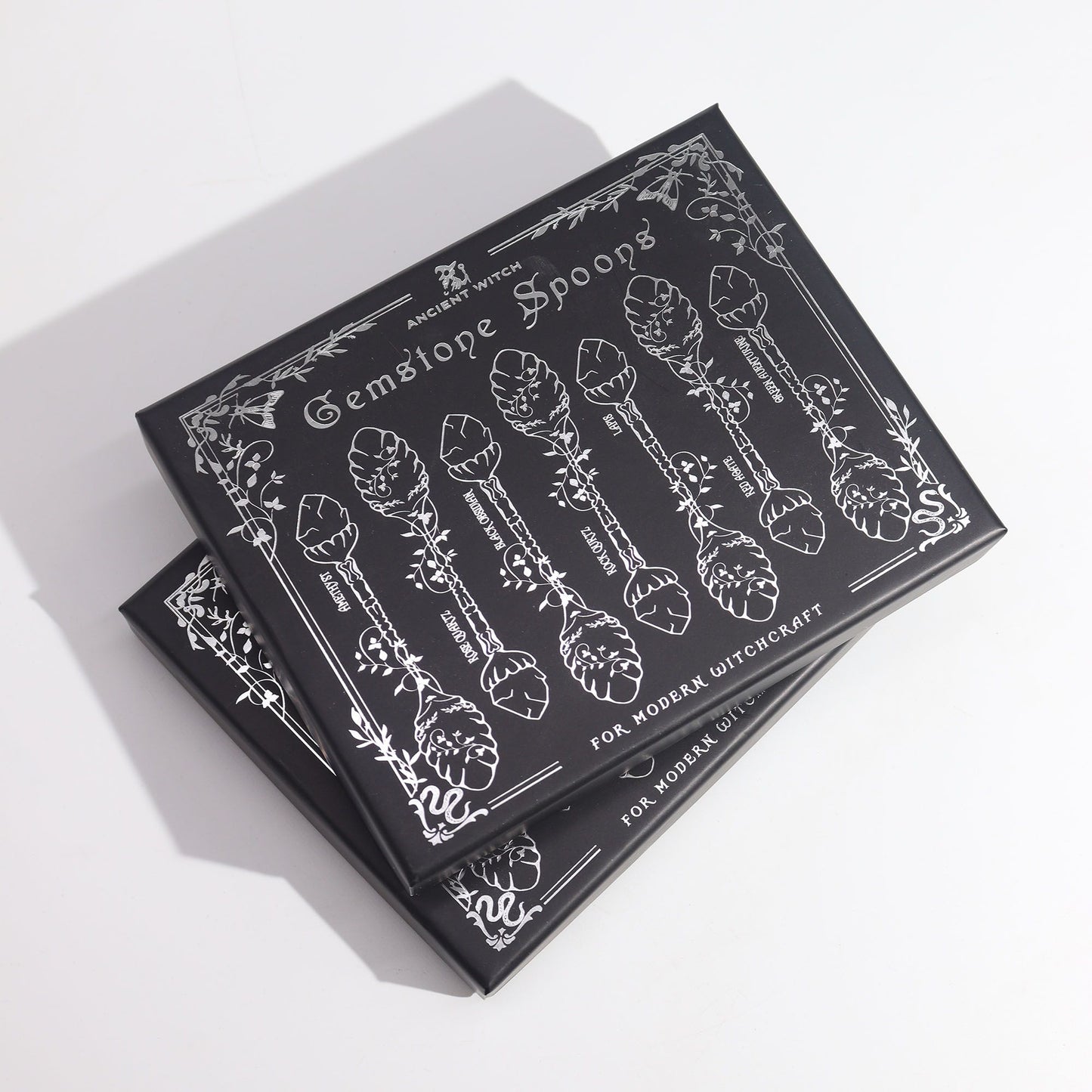 Juego de 7 Cucharas de Bruja | Plata Oscura