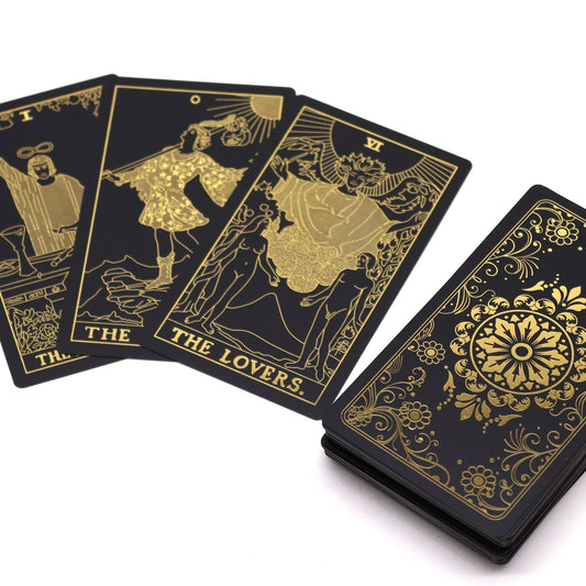 Cartas de Tarot de color Dorado con Libro - Caja de Regalo