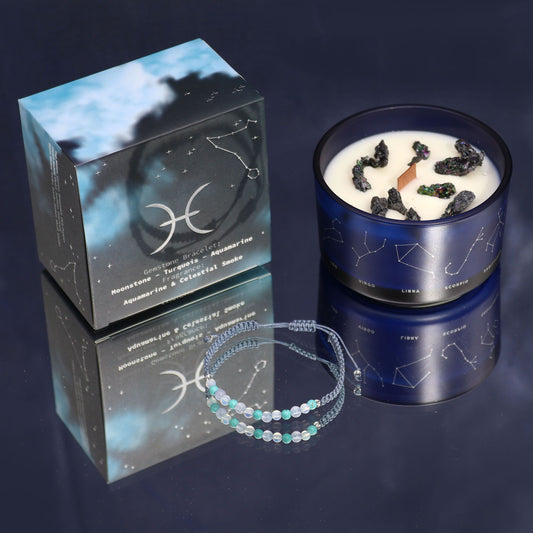Vela del Zodiaco con Pulsera - Piscis