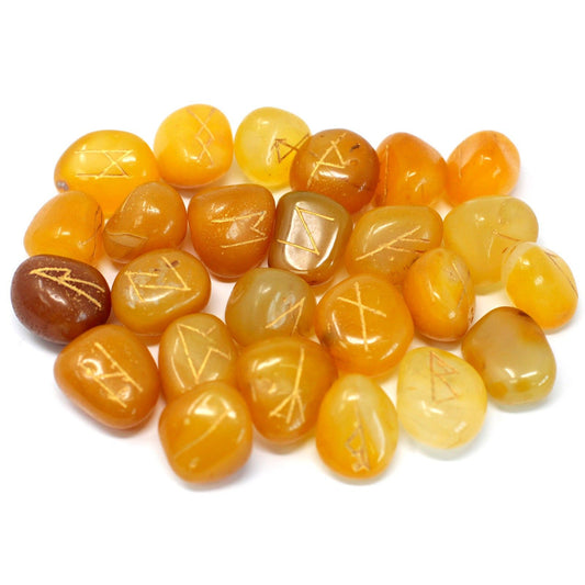 Conjunto de Piedras Runas - Onix Amarillo