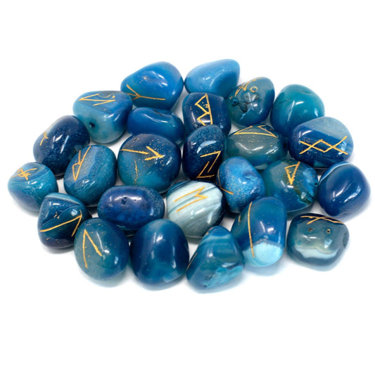 Juego de Runa de la India - Onix Azul