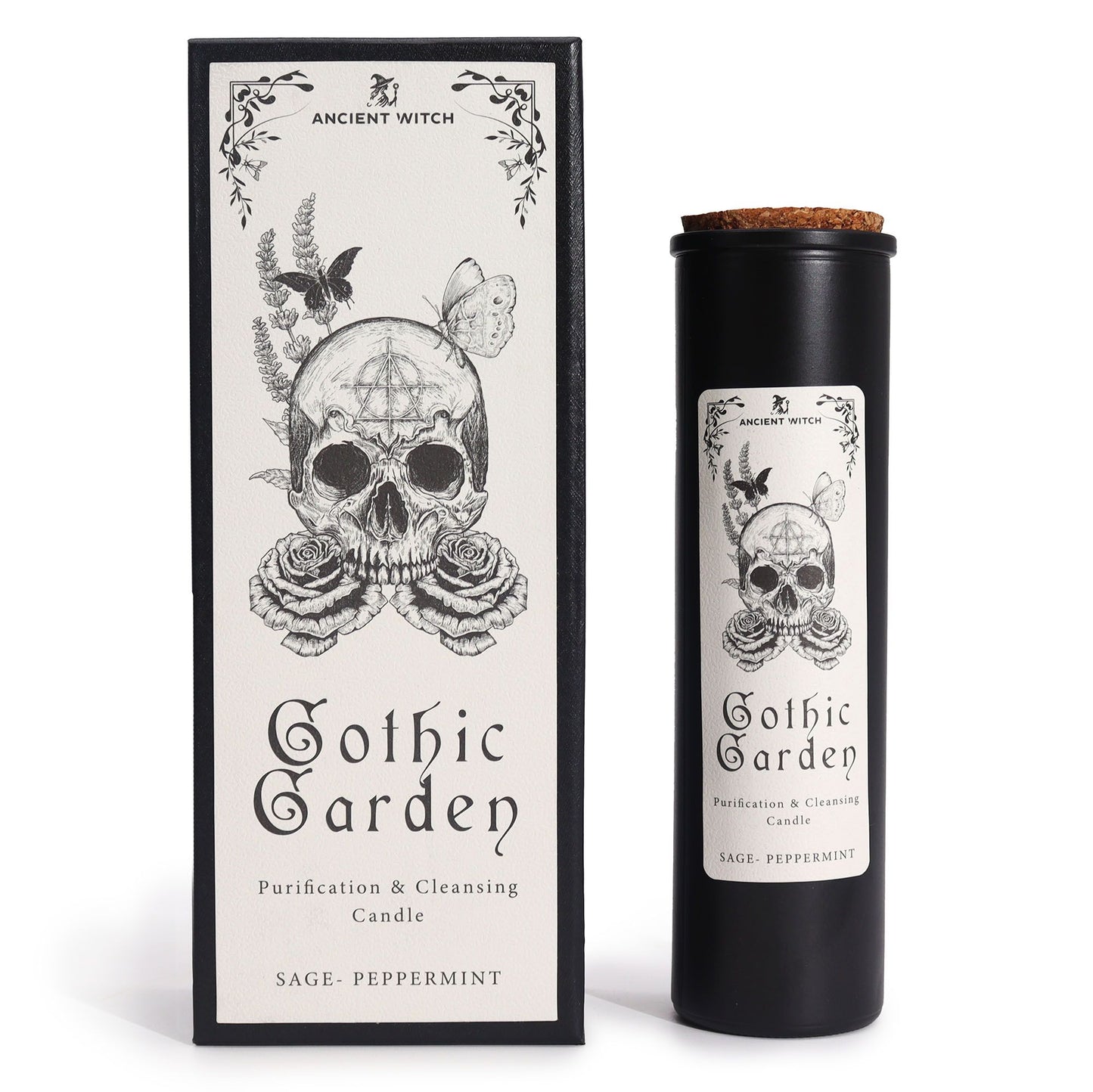 Velas Purificadoras para Brujas - Salvia y Menta - Jardín gótico