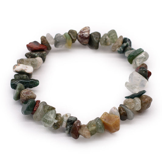 Pulsera Chips | Ágata de musgo