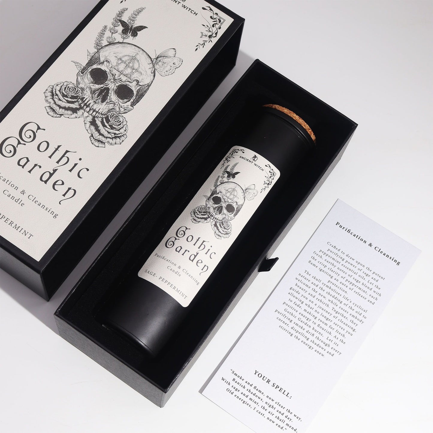 Velas Purificadoras para Brujas - Salvia y Menta - Jardín gótico