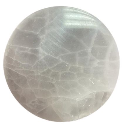 Plato de Selenita de Carga Mediano 10cm - Liso