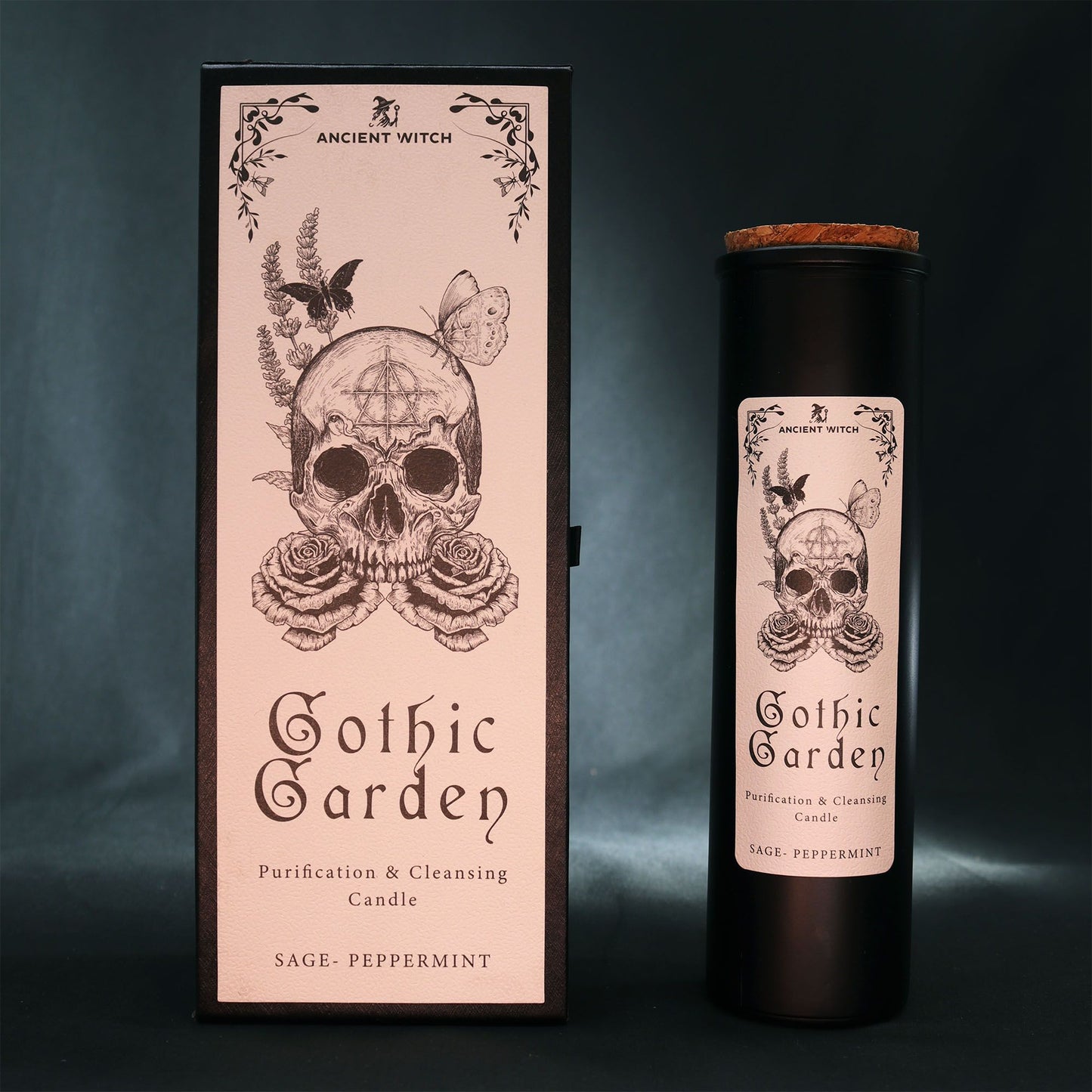 Velas Purificadoras para Brujas - Salvia y Menta - Jardín gótico