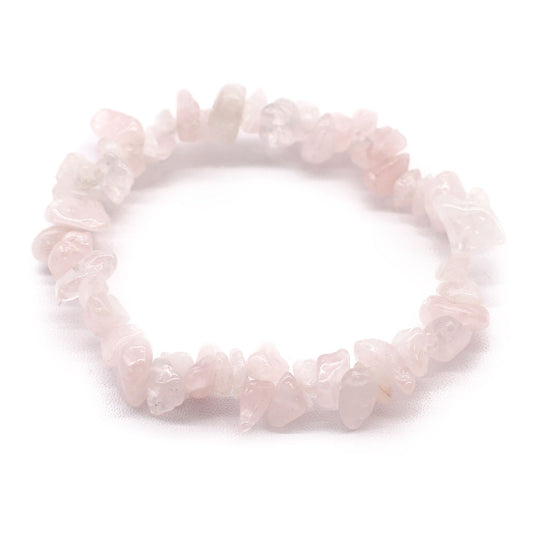 Pulsera Chips | Cuarzo Rosa