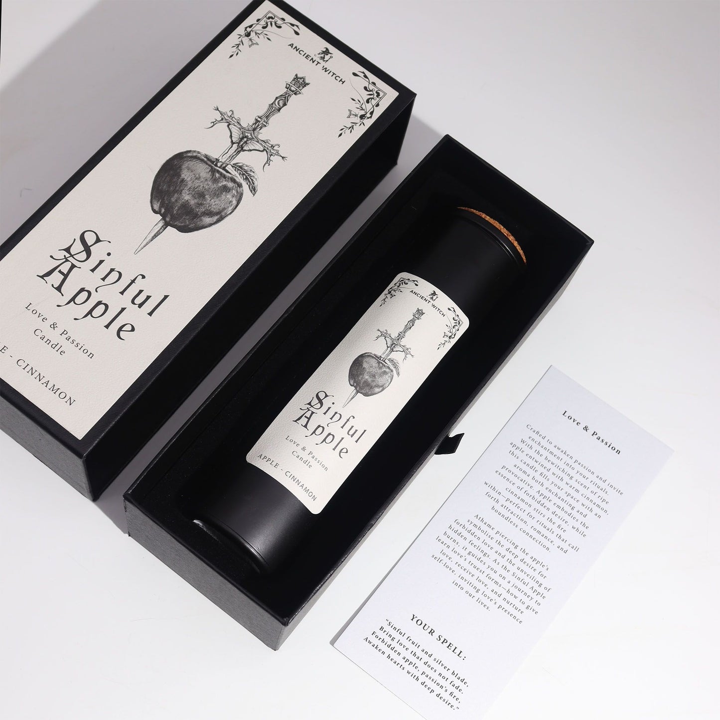 Velas Purificadoras para Brujas - Manzana y Canela - Manzana pecaminosa