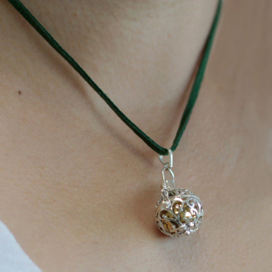 Colgante Campana Ángel Plata - Romance - 18mm