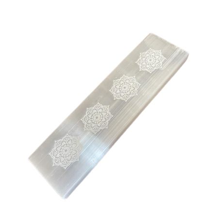 Placa de Selenita de Carga para Barra Plana 15cm - Mandala