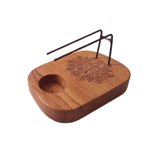 Quemador Palo Santo - Madera de Teca - Diseño Mandala