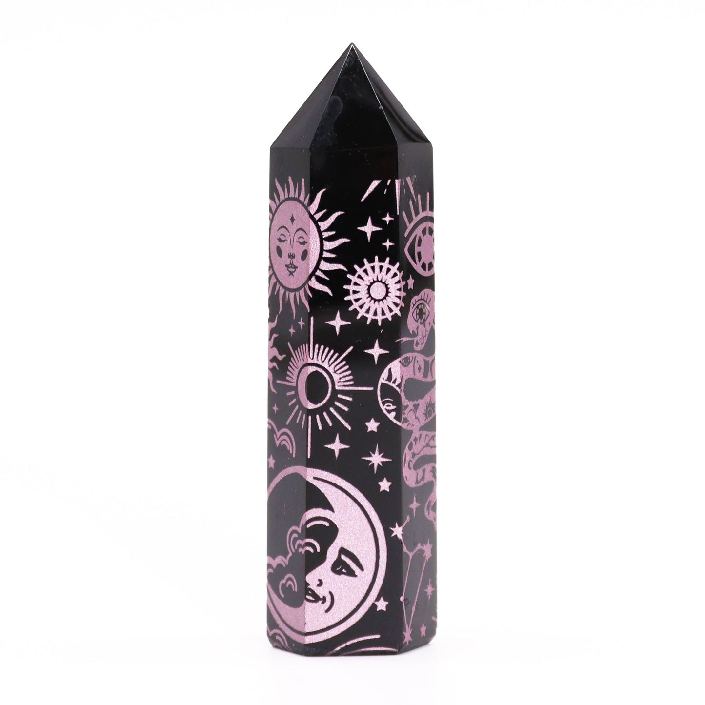 Puntas de Obsidiana Negra - Rosa
