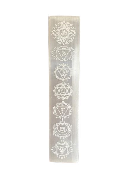 Placa de Selenita de Carga de Barra Plana 20cm - Chakra