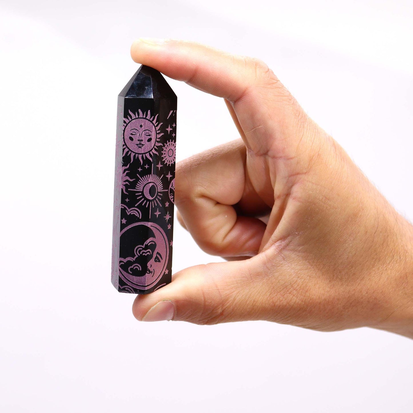 Puntas de Obsidiana Negra - Rosa