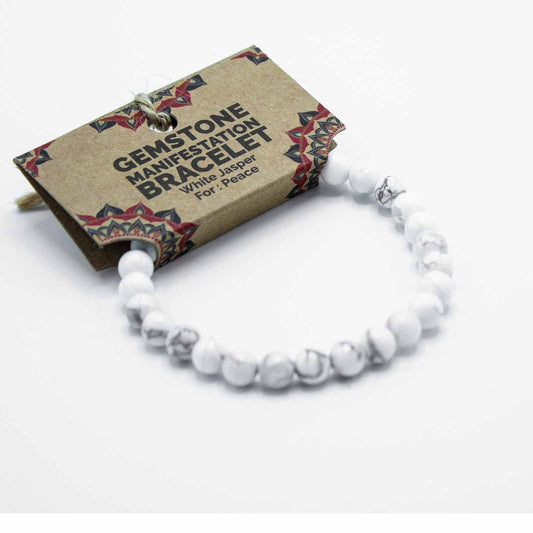 Pulsera de Jaspe Blanco | Paz