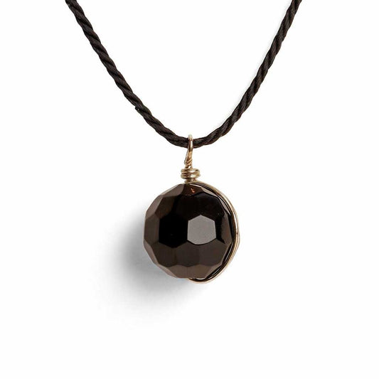 colgante bola obsidiana