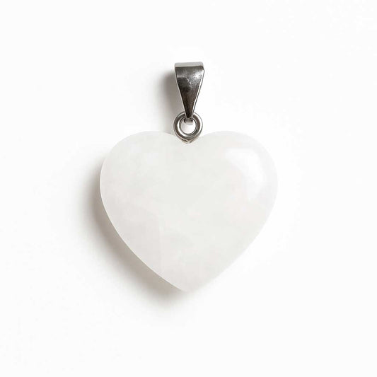 colgante corazon cuarzo blanco