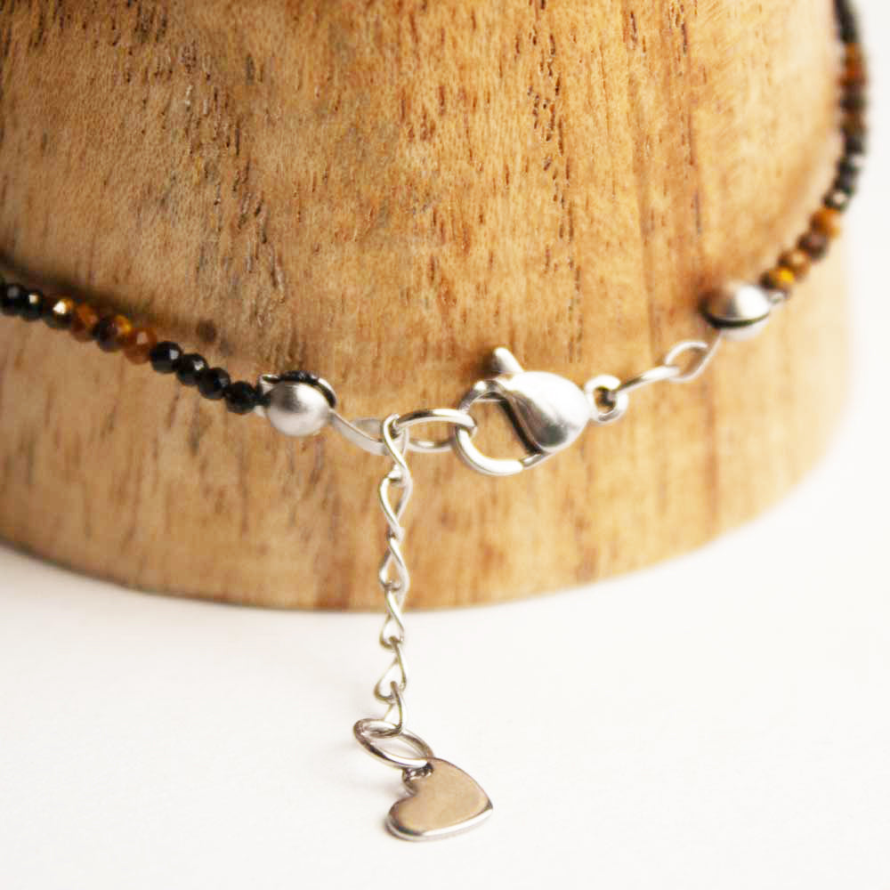pulsera ojo de tigre y turmalina