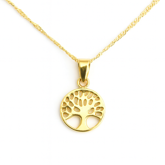 Colgante dorado árbol de la vida 